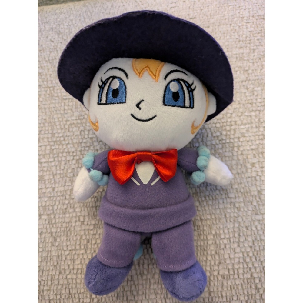 Anpanman Shiratama-san Plush Doll Sega Toys 2013 Purple Outfit Red‎ Bow Tie 77A